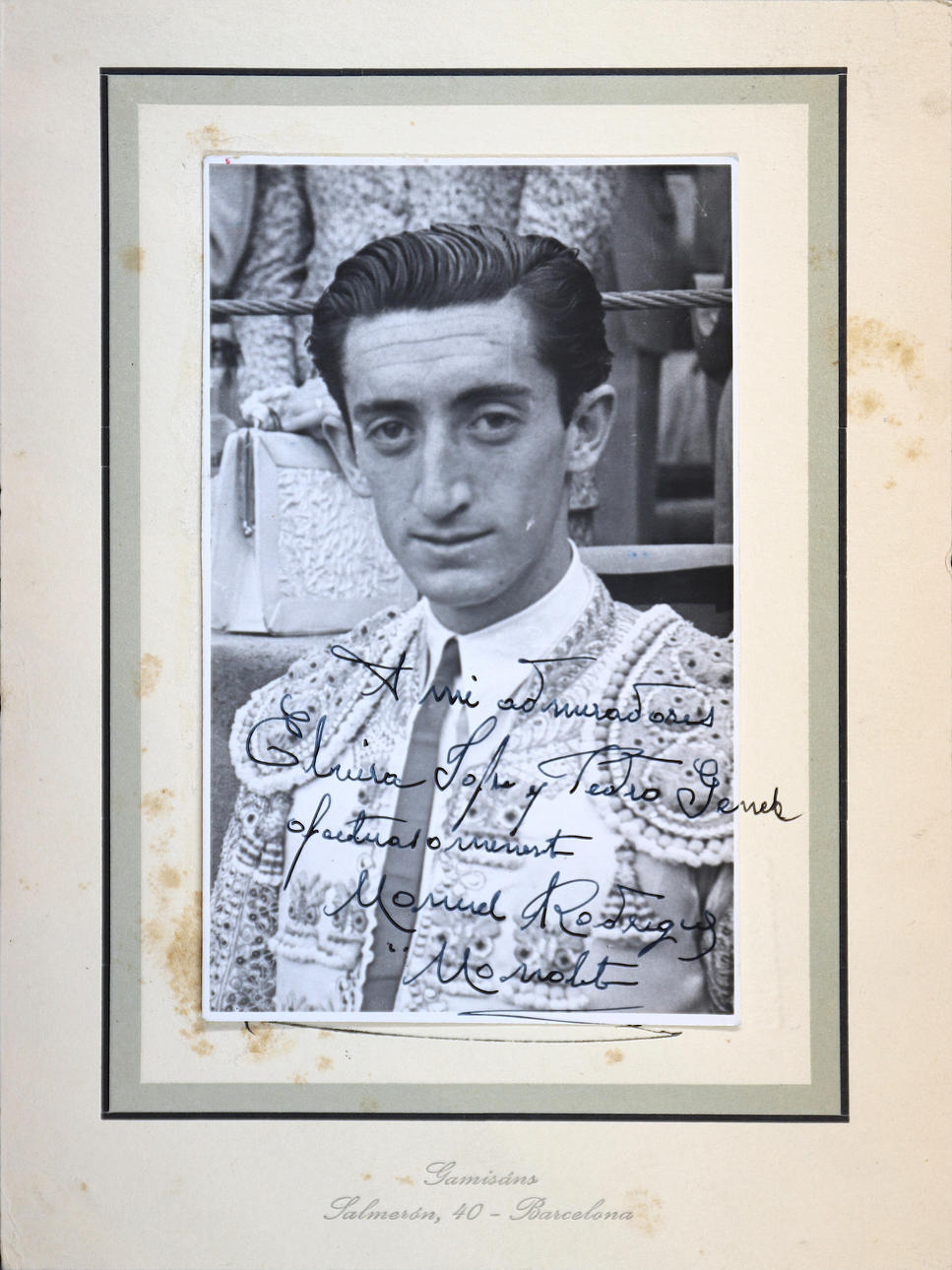 MANUEL RODRÍGUEZ, "MANOLETE". Autogramm.