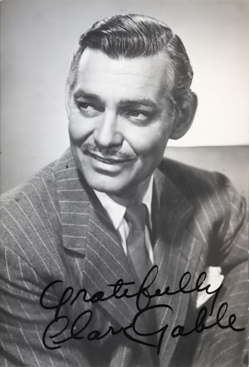 CLARK GABLE. Signed photograph.