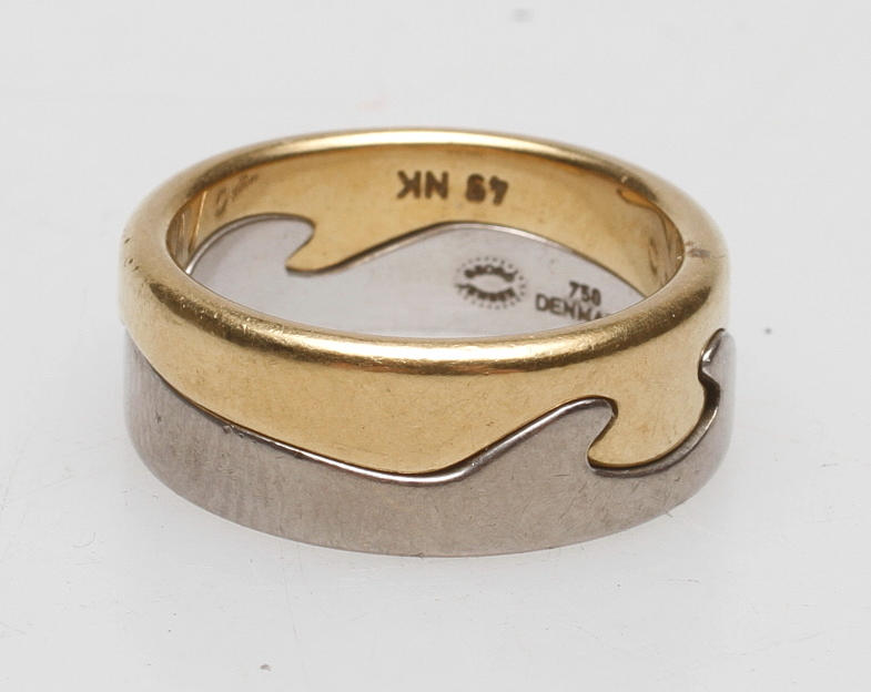 GEORG JENSEN "Lady´s Fusion rings", 18k guld, vikt ca 9,7 gr.