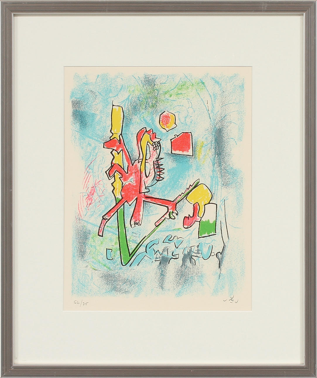ROBERTO MATTA. Komposition, litografi, sign o num 66/75.