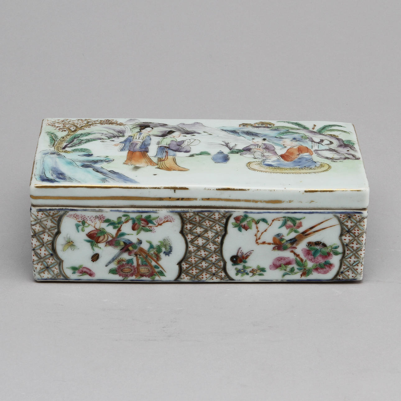 PENSELASK, porslin, Kina 1900-talets början.