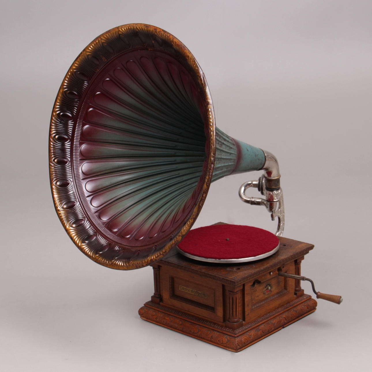 TRATTGRAMMOFON, Deutsche Grammophon Aktien-Gesellschaft, tidigt 1900-tal.