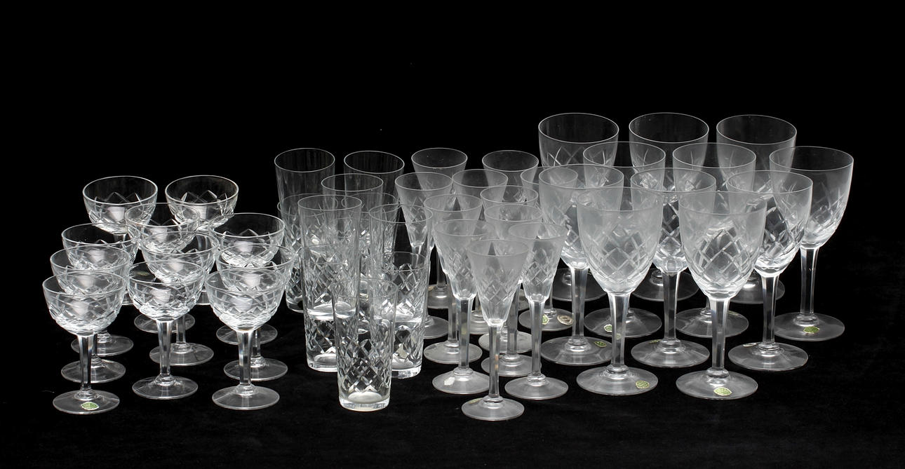 GLASSERVISDELAR, 44 delar, F-&HL, Kosta.