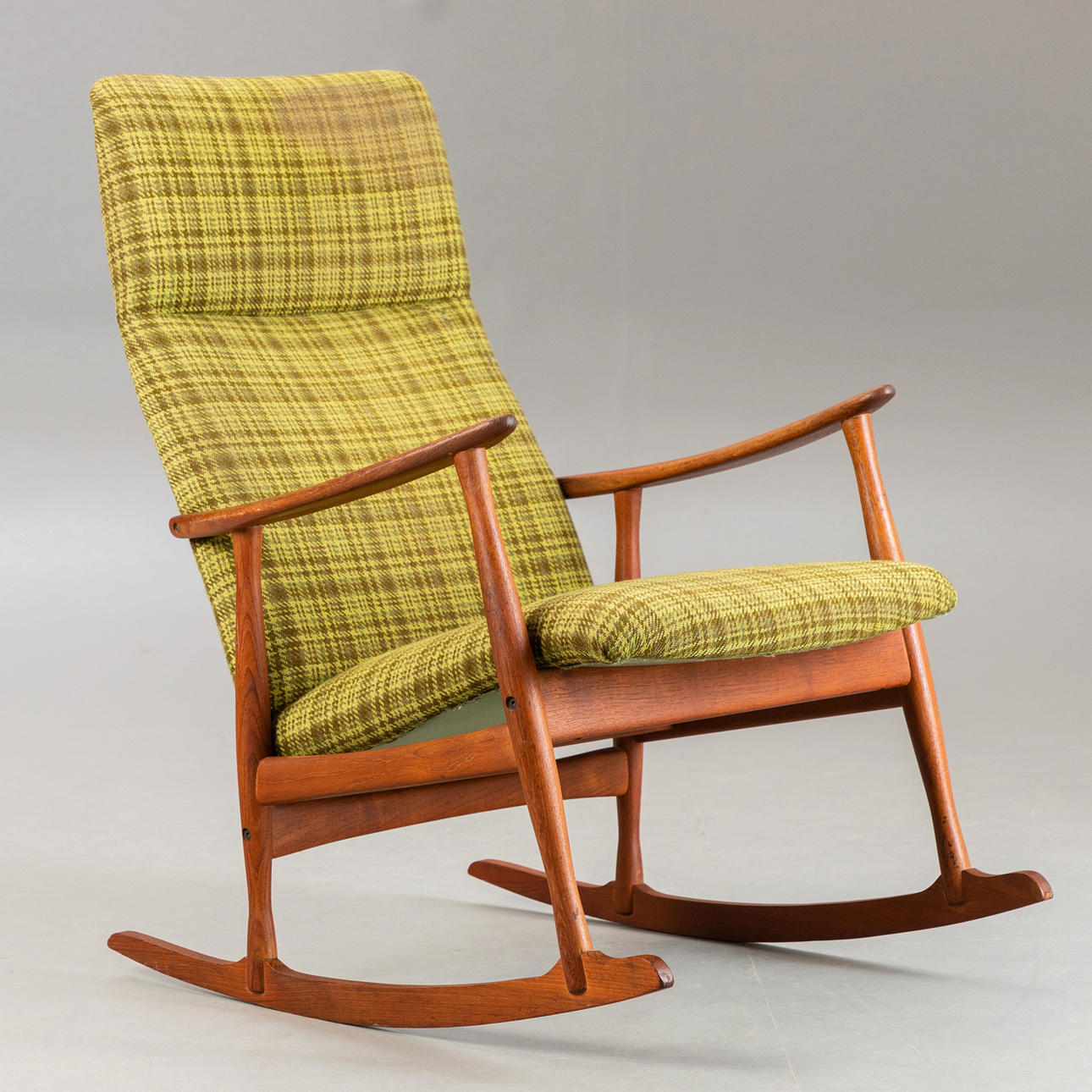 Teak Schaukelstuhl, Mid Century Design.