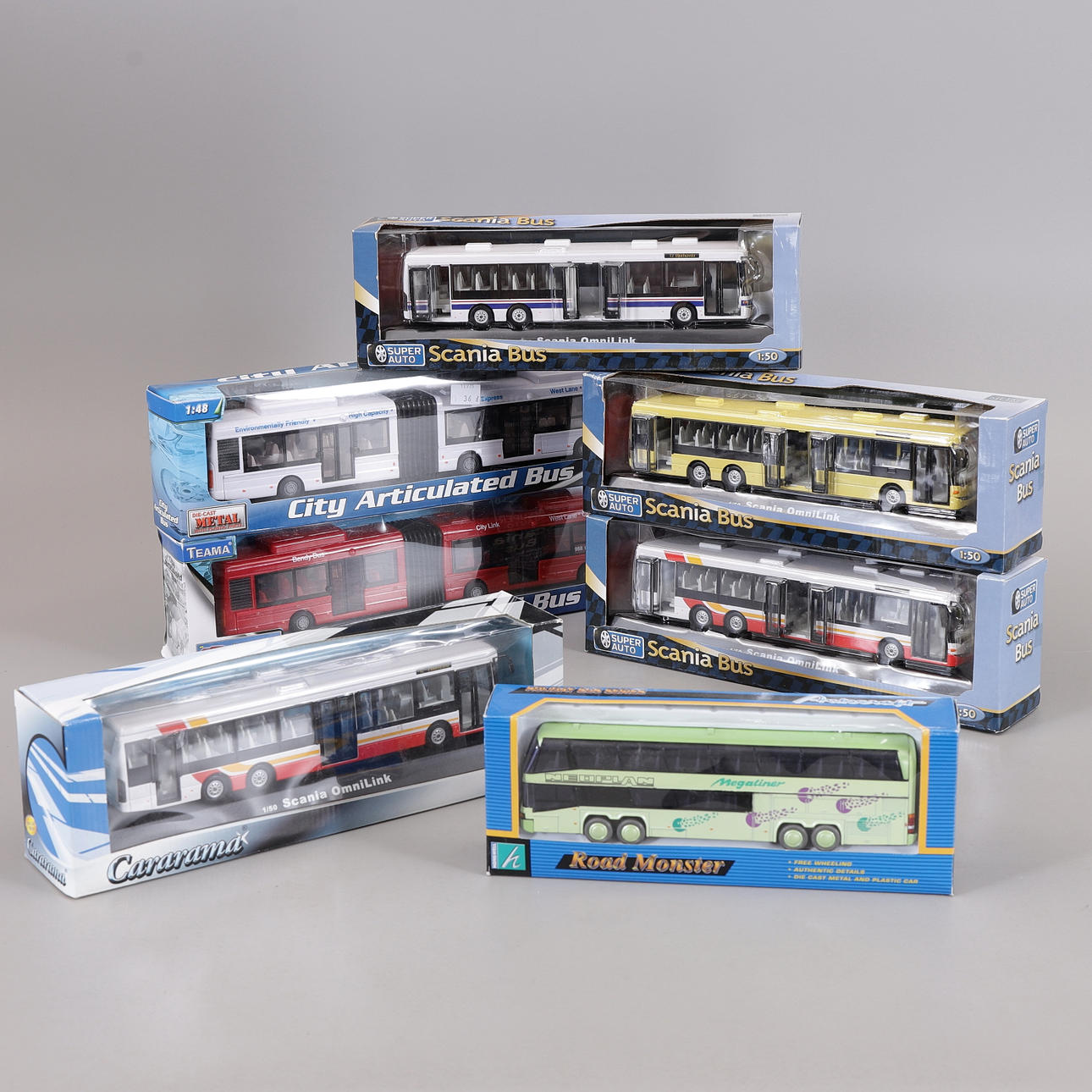 MODEL CARS, 7 pcs, buses.