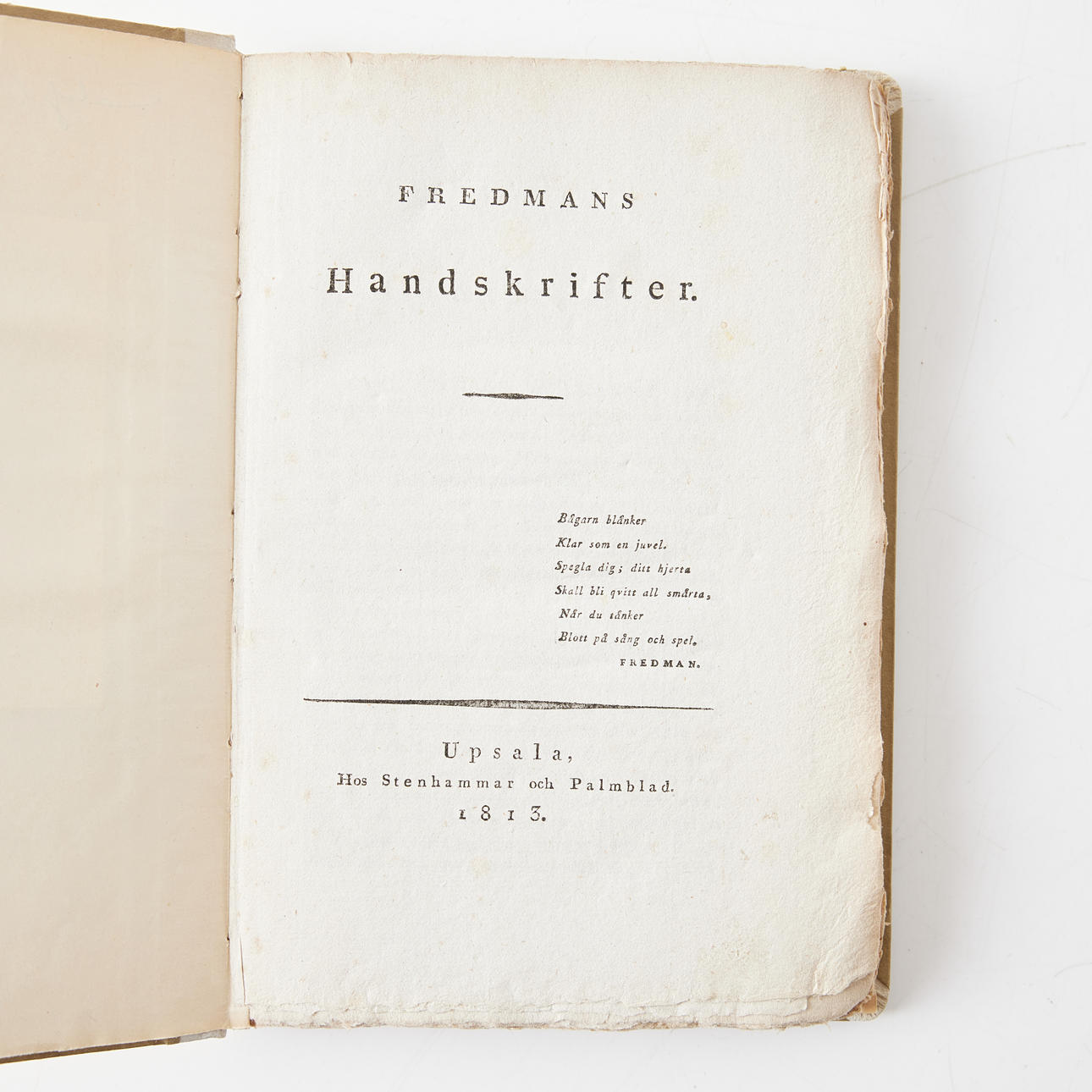 BELLMAN: FREDMAN'S MANUSCRIPTS 1813.