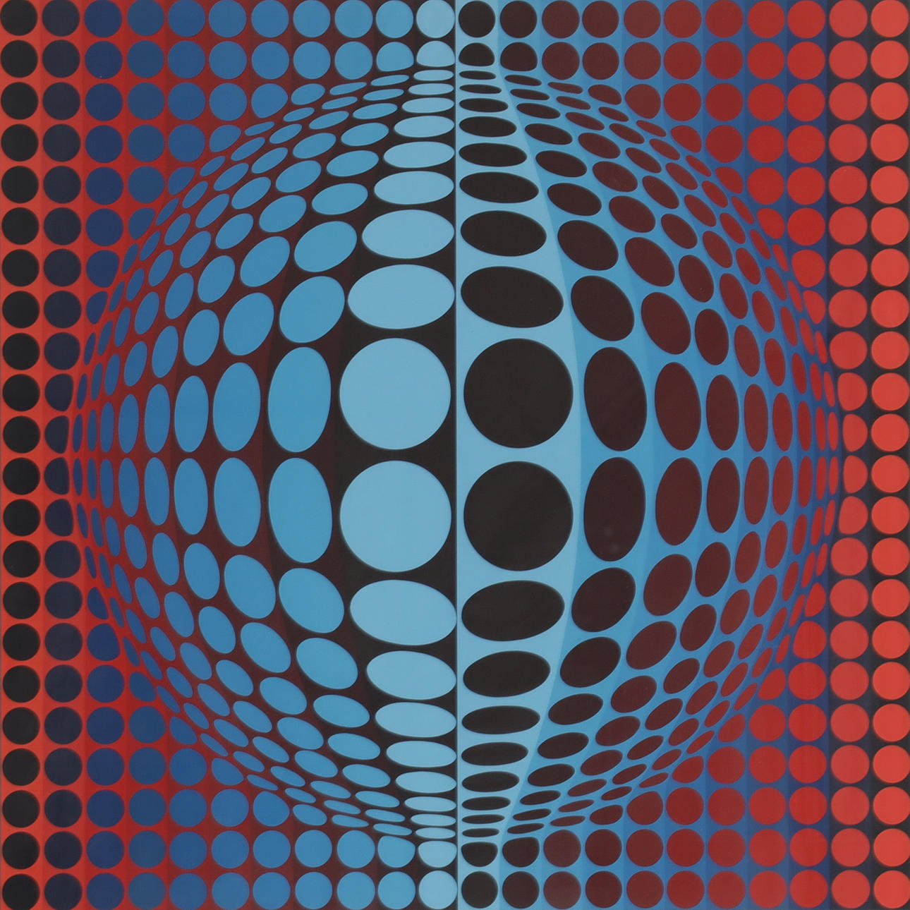 VICTOR VASARELY. Komposition, Farblithographie.