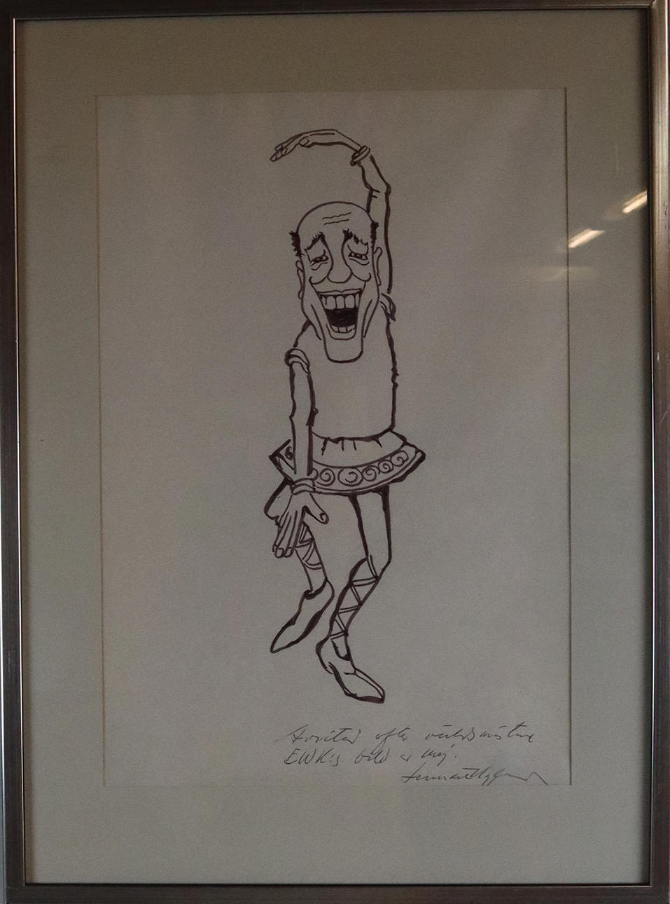 LENNART HYLAND. DRAWING, self-portrait.