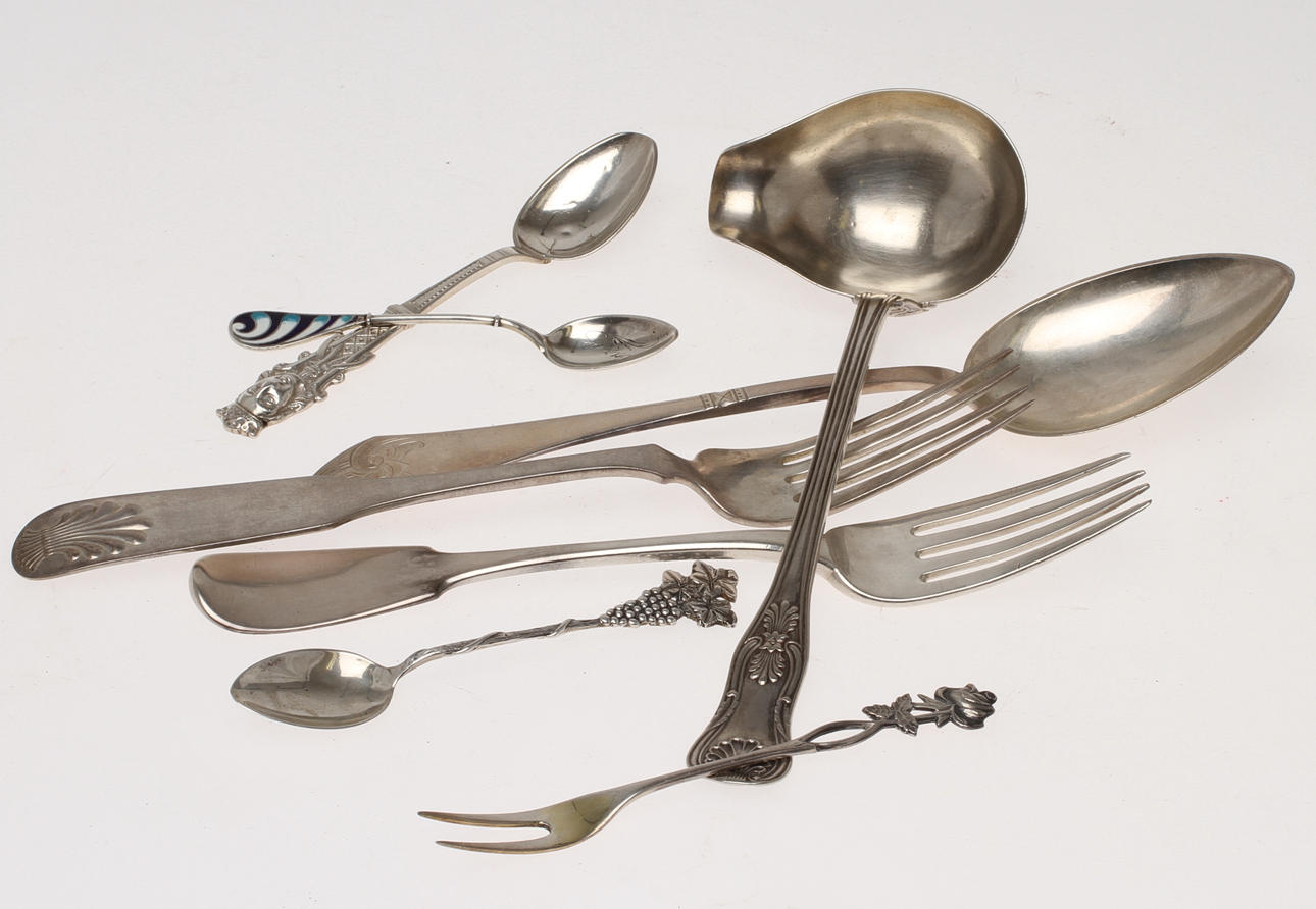 PARTI SILVER, 8 delar. Total vikt 262 gram.