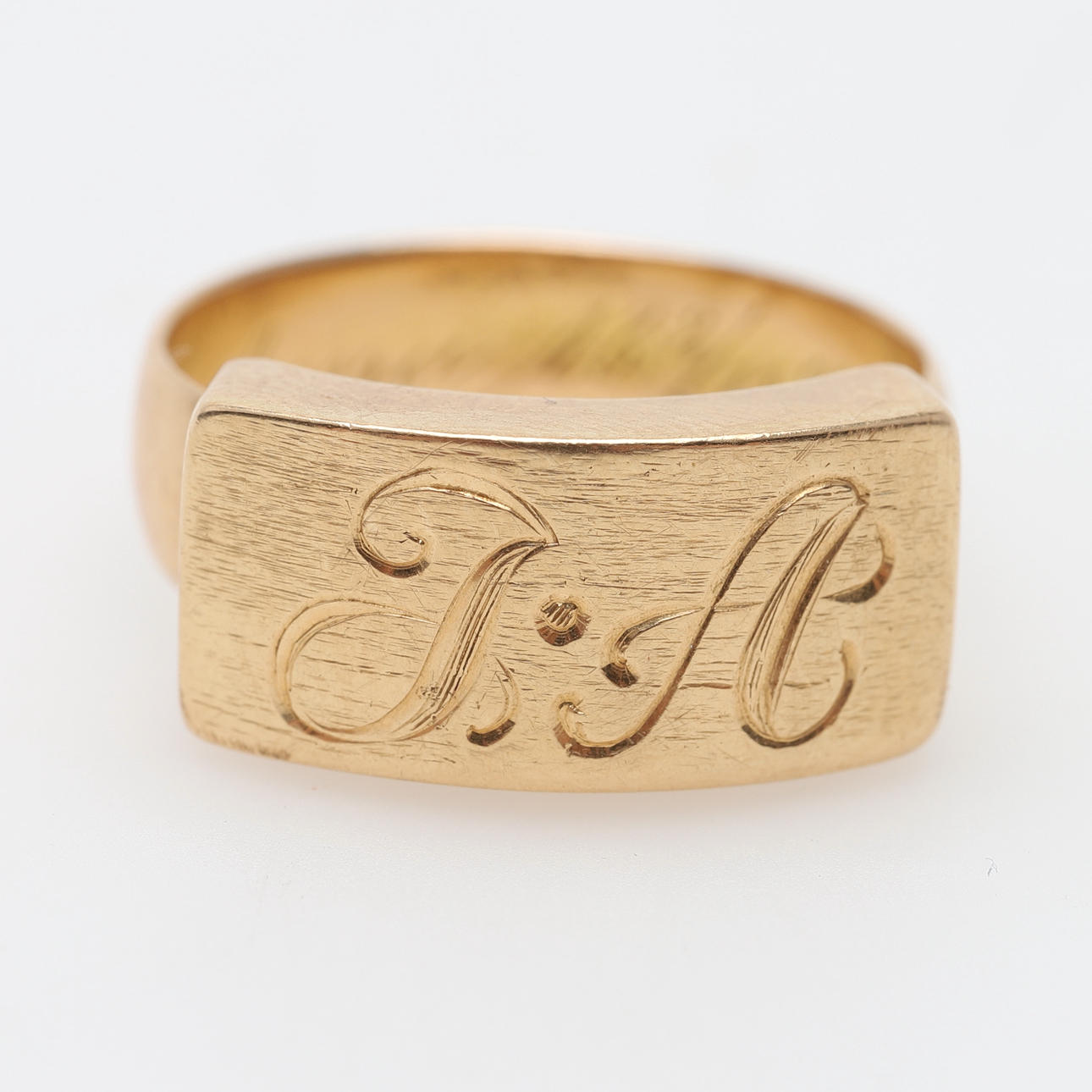 SIGILLRING, 18K guld, Malmö, 1800-talets slut.