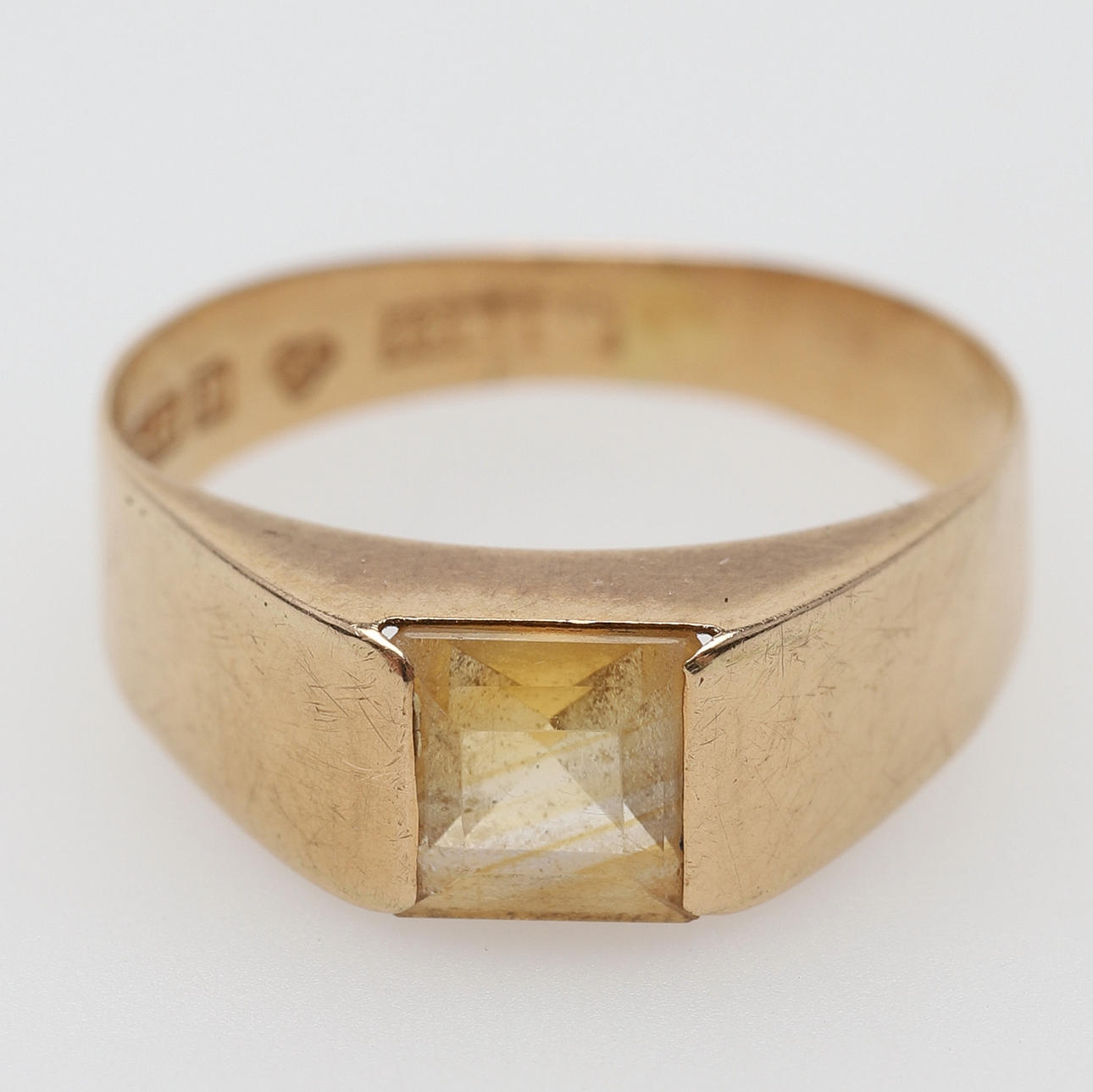 RING, 18K guld med citrin, Hedbergs guld.