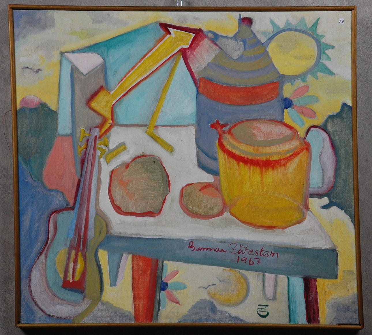 GUNNAR ZÄTESTAM. olja på duk, signerad, daterad -67.