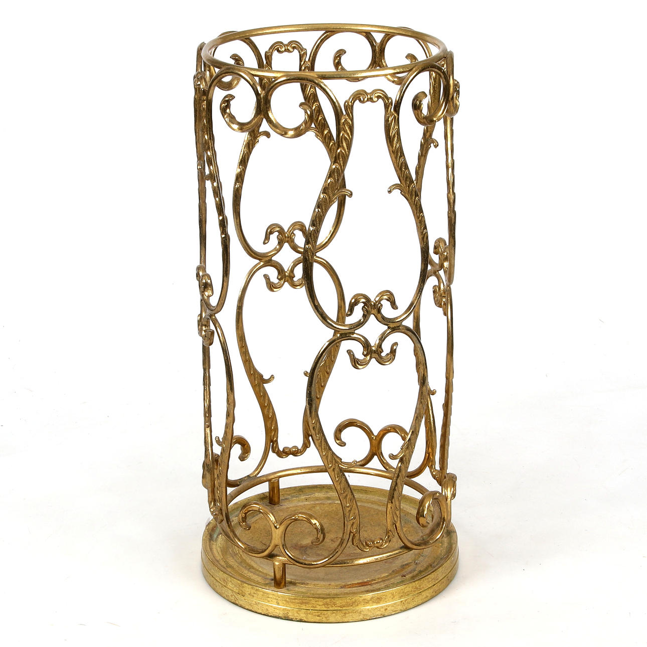 PARAPLYSTÄLL, mässing, 1900-tal.