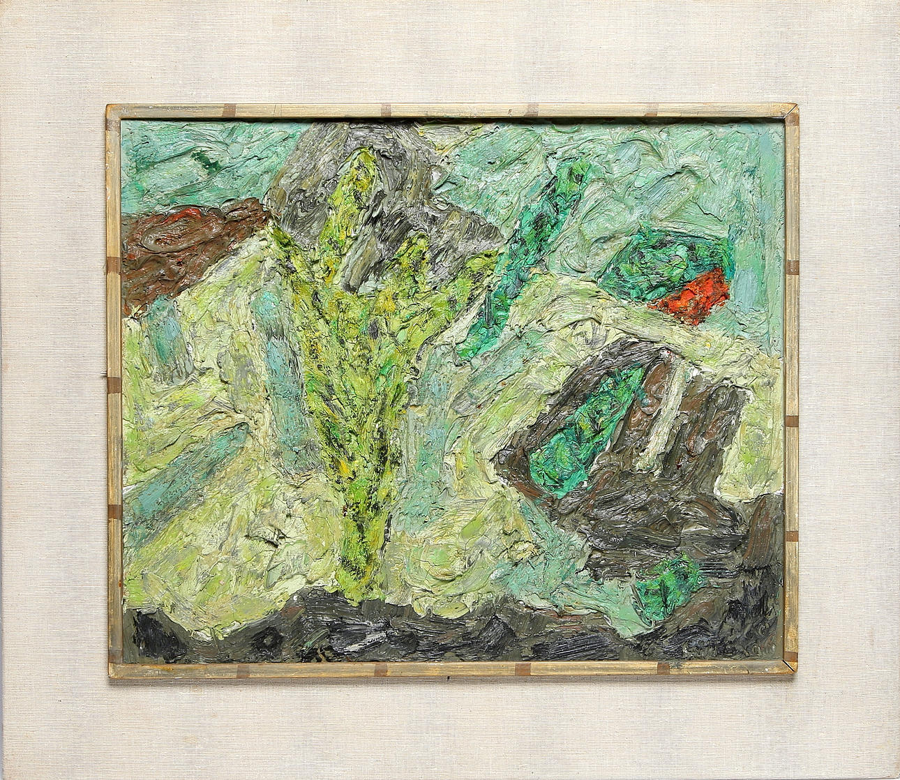 GUNNAR HÅLLANDER. Olja på pannå. "Skimrande Mark".