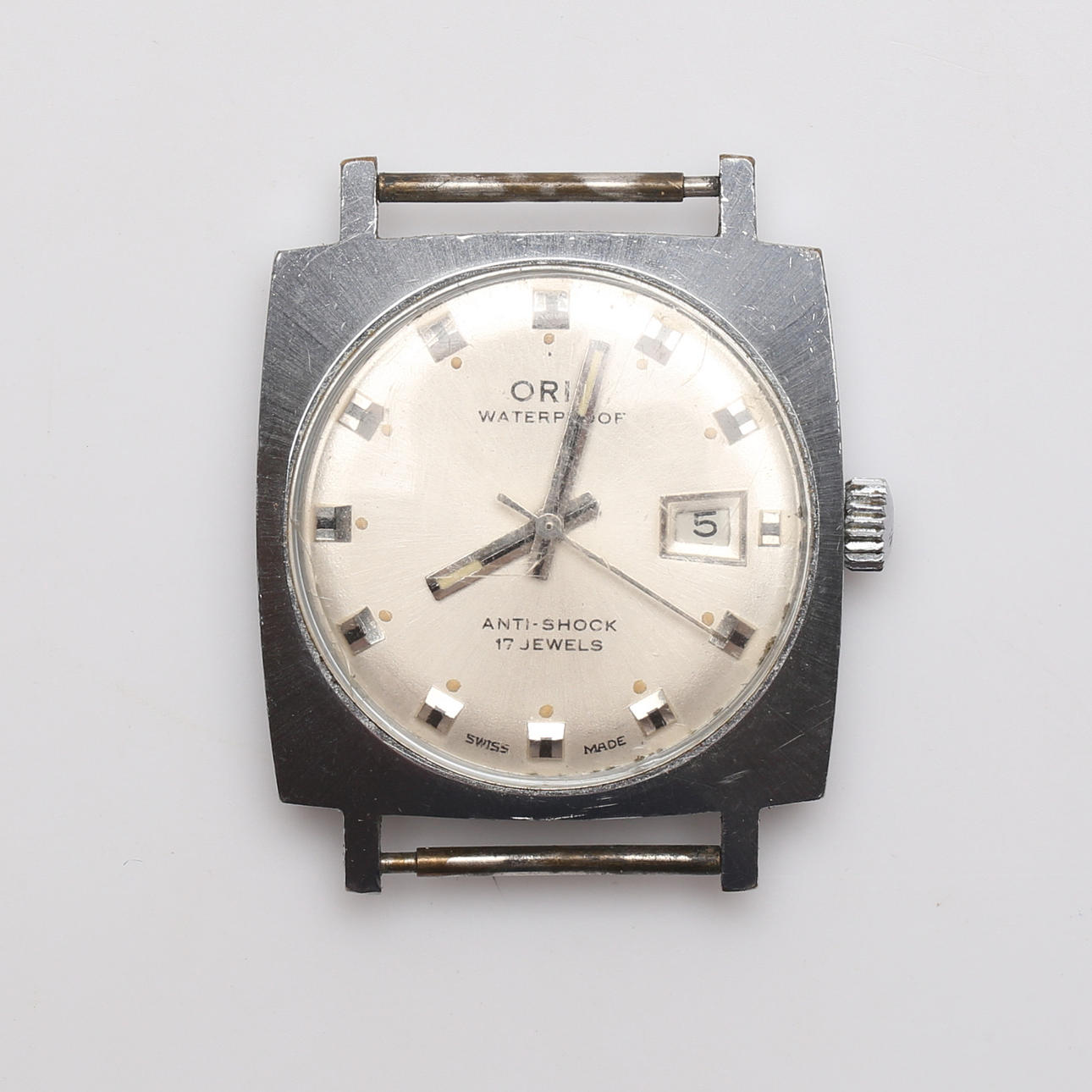 Wristwatch, manual, date, steel, Oris.