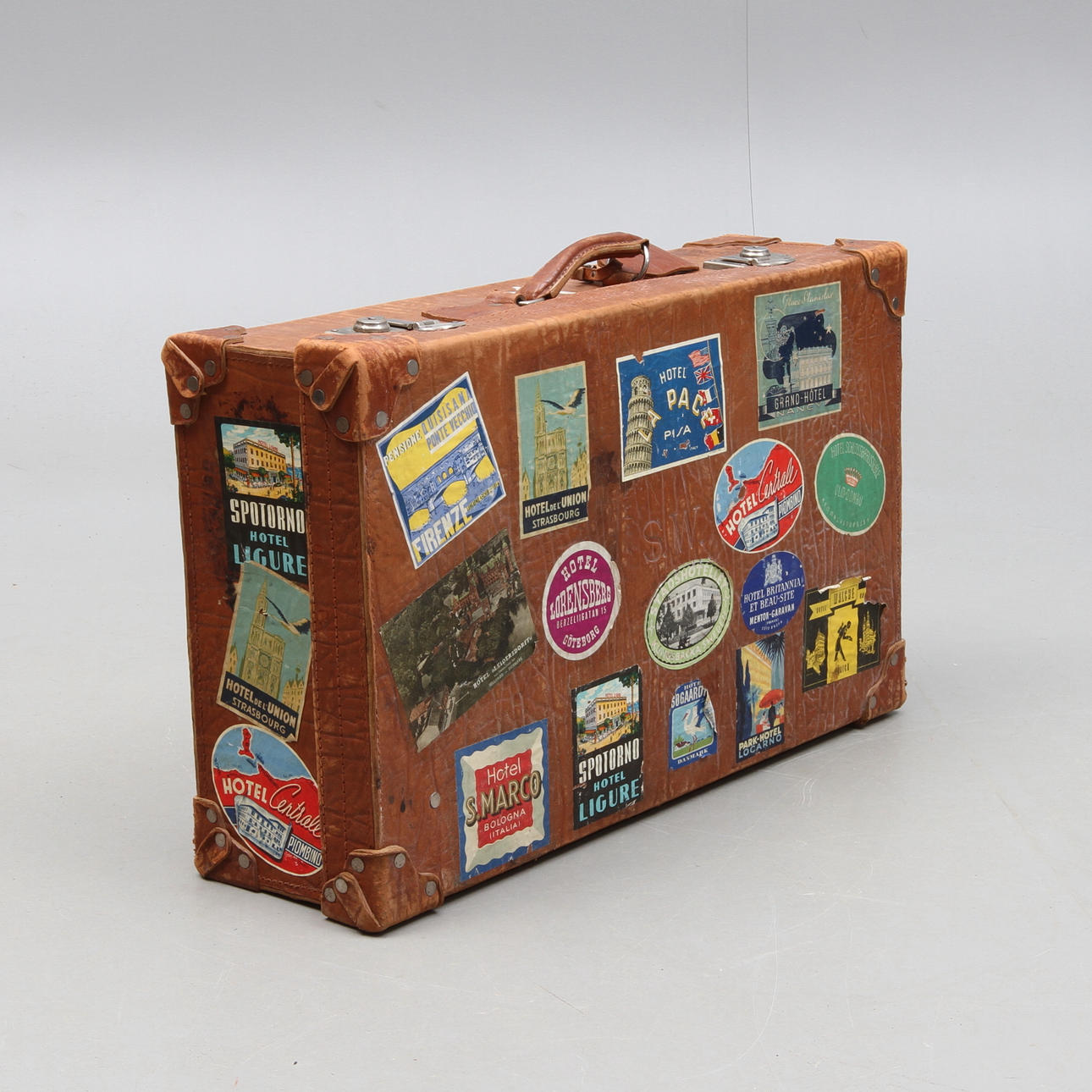 RESVÄSKA, skinn, 1900-tal.