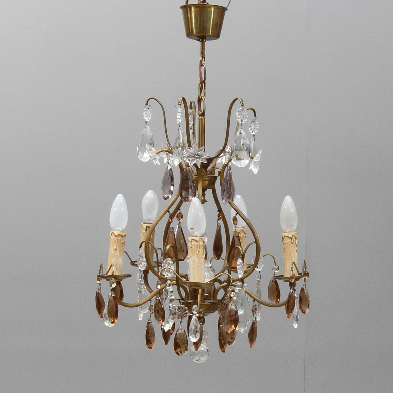 LJUSKRONA, rokokostil, 1900-tal. Höjd ca 52 cm.