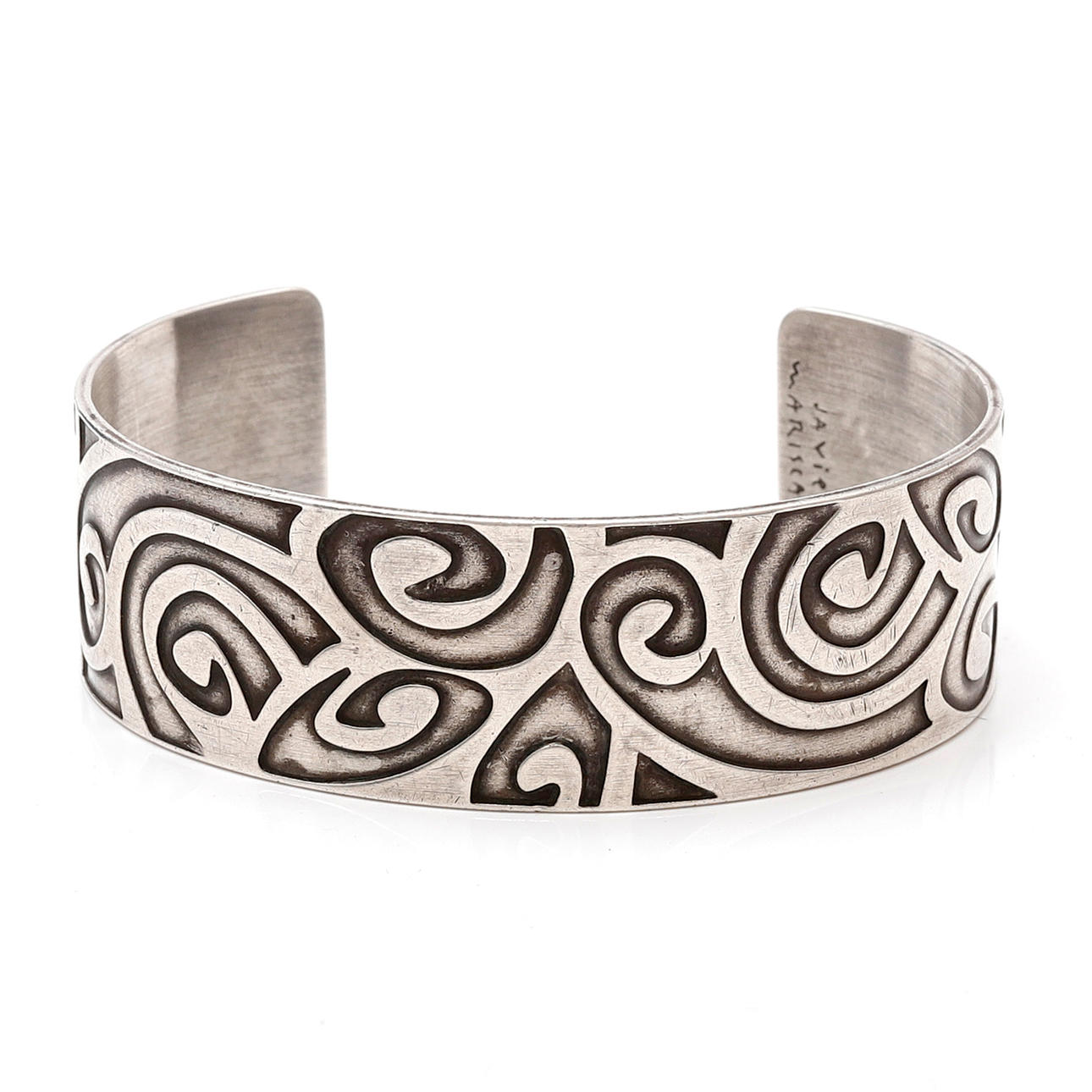JAVIER MARISCAL. Silver bangle bracelet.