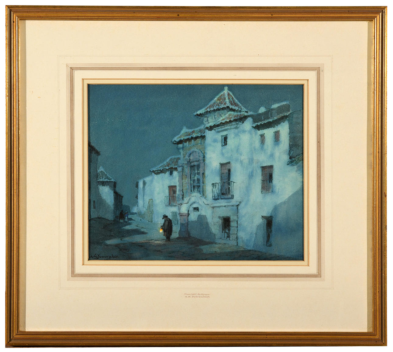 ALBERT MOULTON FOWERAKER (1873-1942). MOONLIGHT, ALGECIRAS; MOONLIGHT, ANTIQUERA.