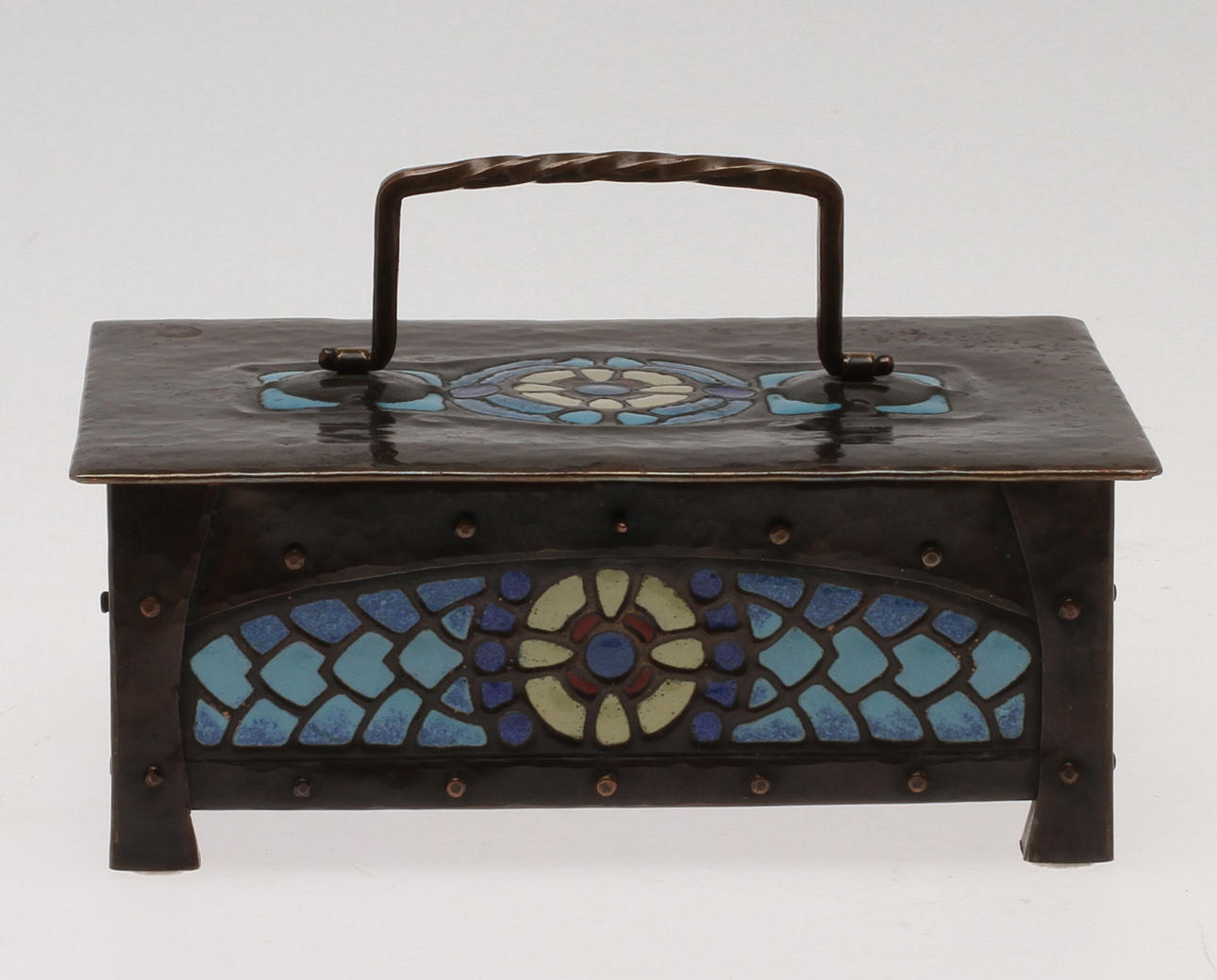 SKRIN med emaljarbete, märkt Hugo Elmqvist.