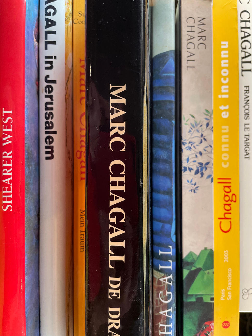 MARC CHAGALL: REFERENCE LITERATURE. Miscellanea av 9 böcker.