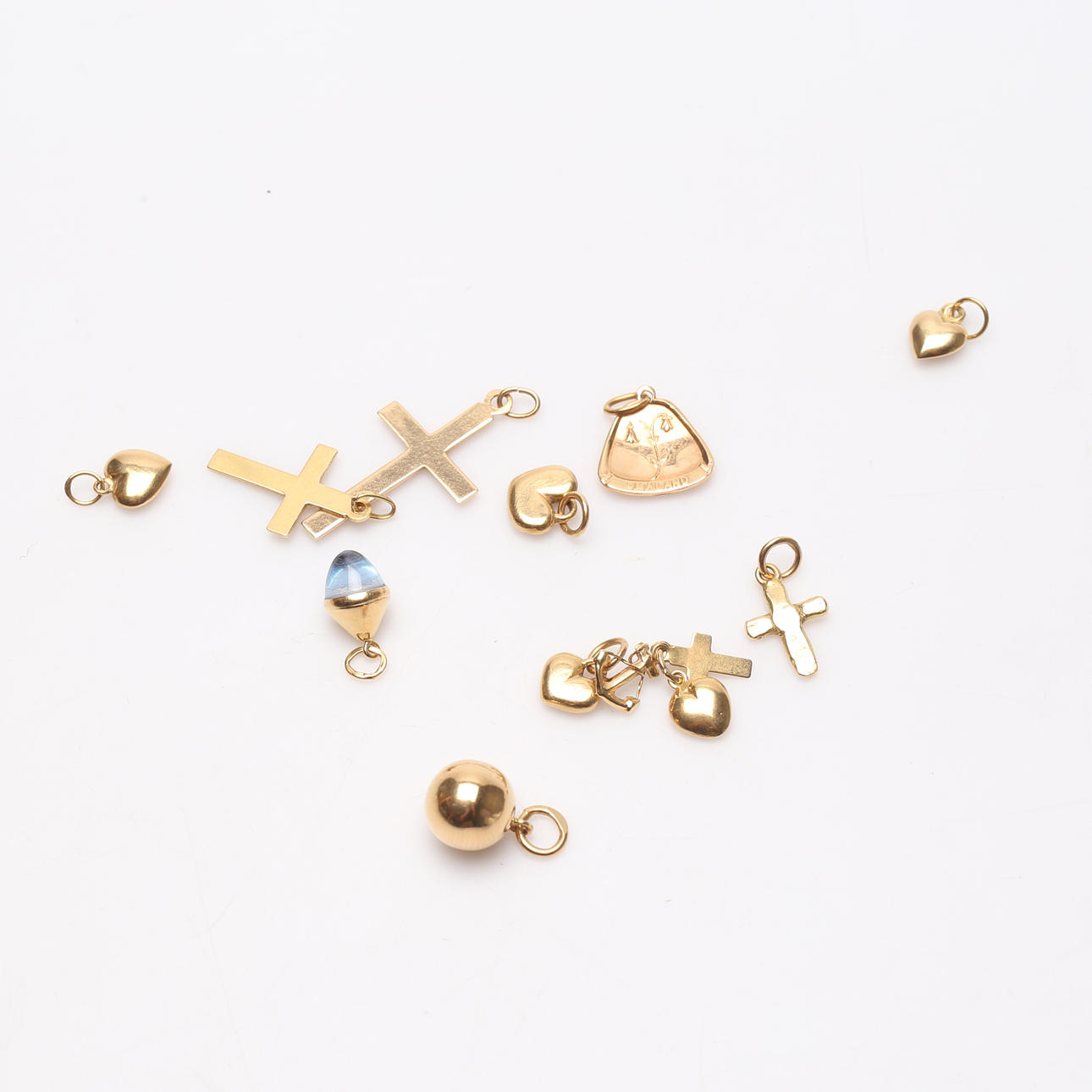BEROCKER, 11 pcs, 18k gold, weight about 10 grams.