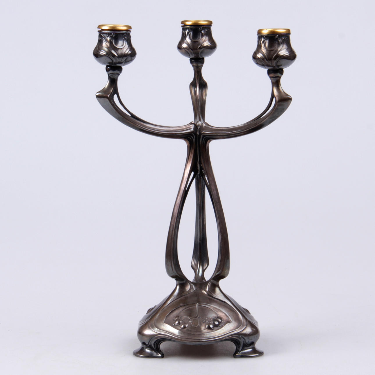 KANDELABER, metall, jugend, Tyskland, 1900-talets första kvartal.