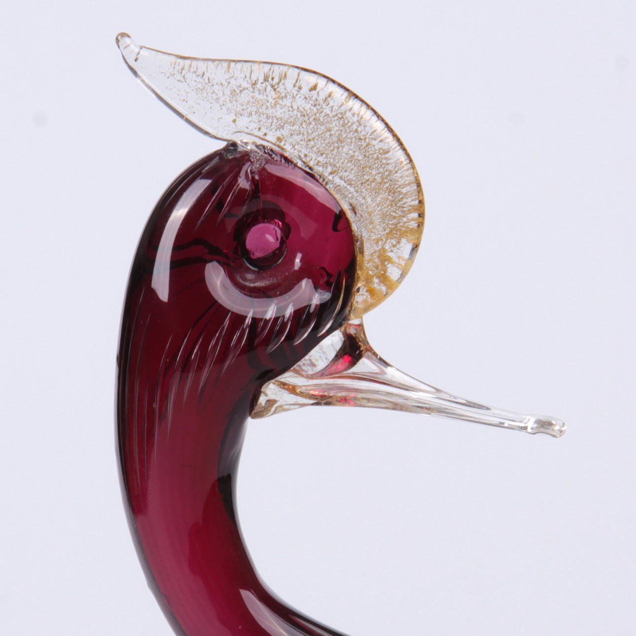 SKULPTUR, glas, fågel, Murano, 1900-tal.