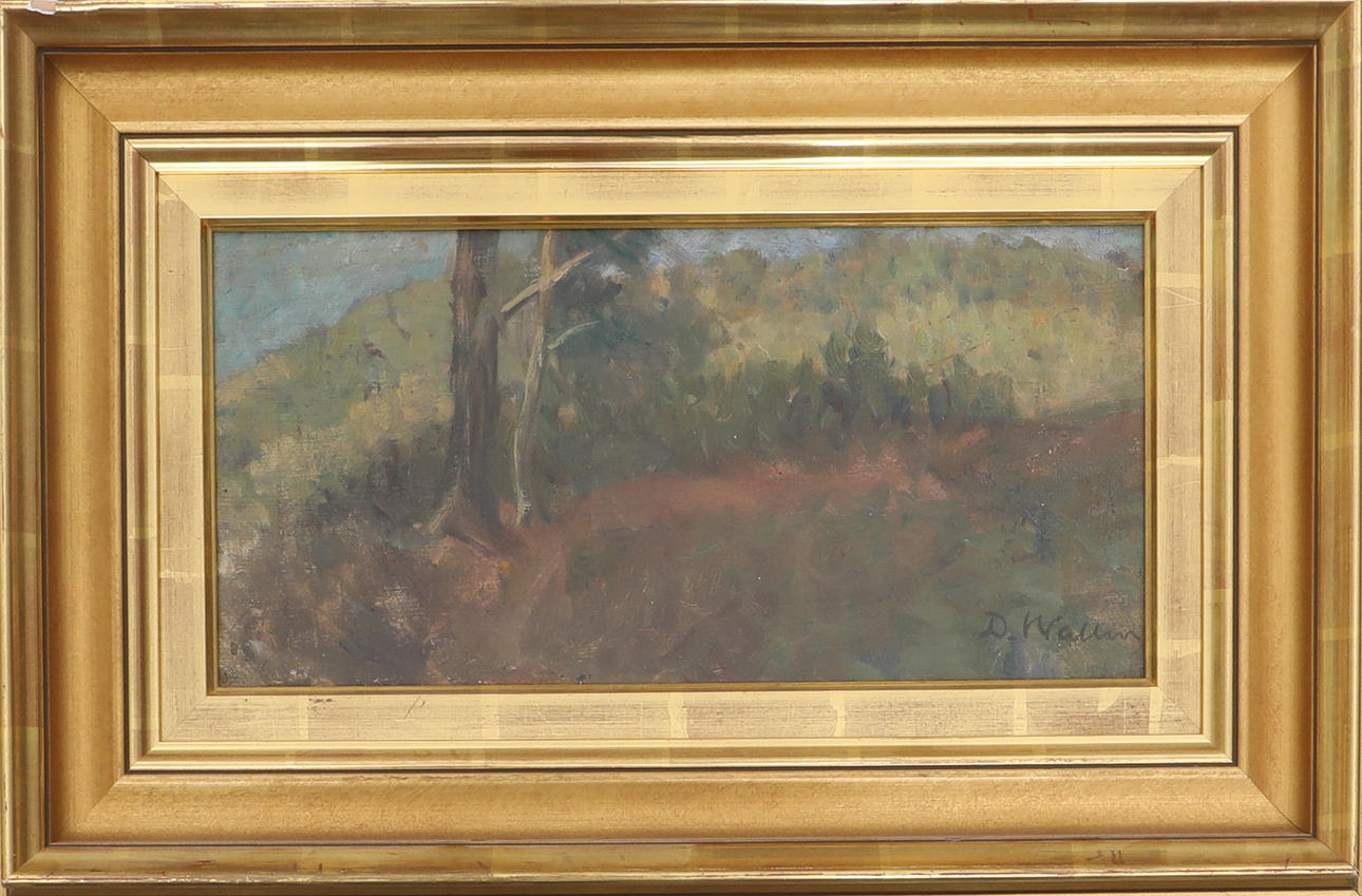 DAVID WALLIN. oil on Board, signed D. Wallin.
