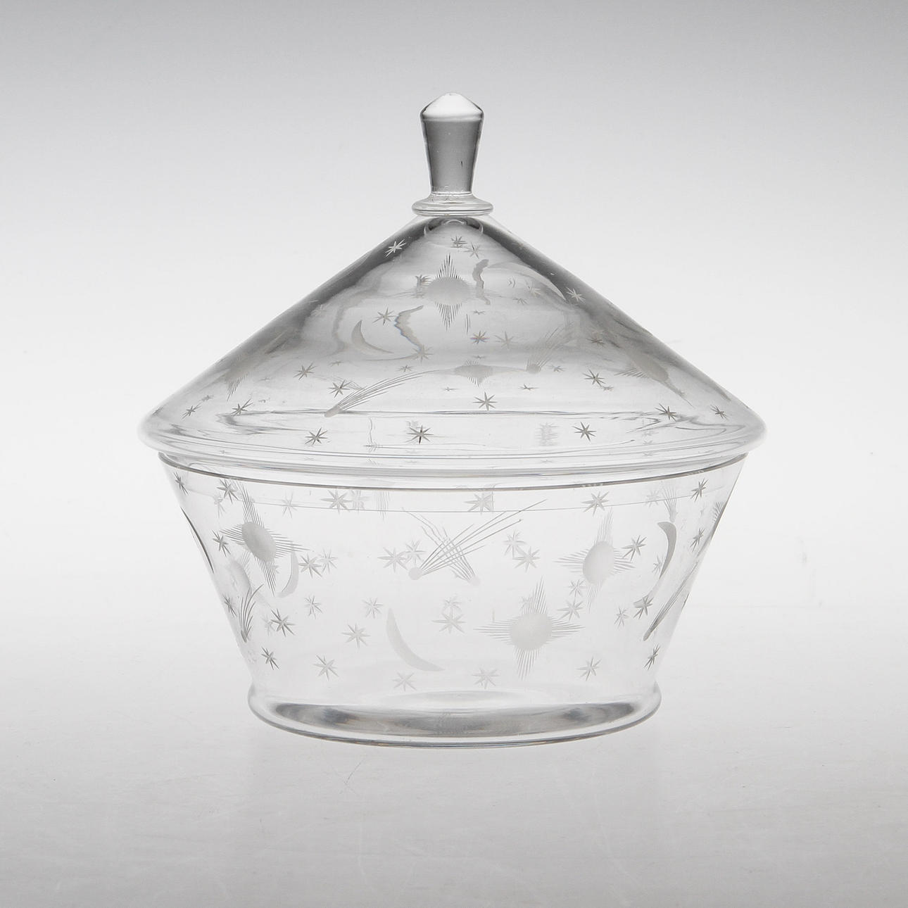 BONBONIER, glas, Edward Hald, Orrefors.