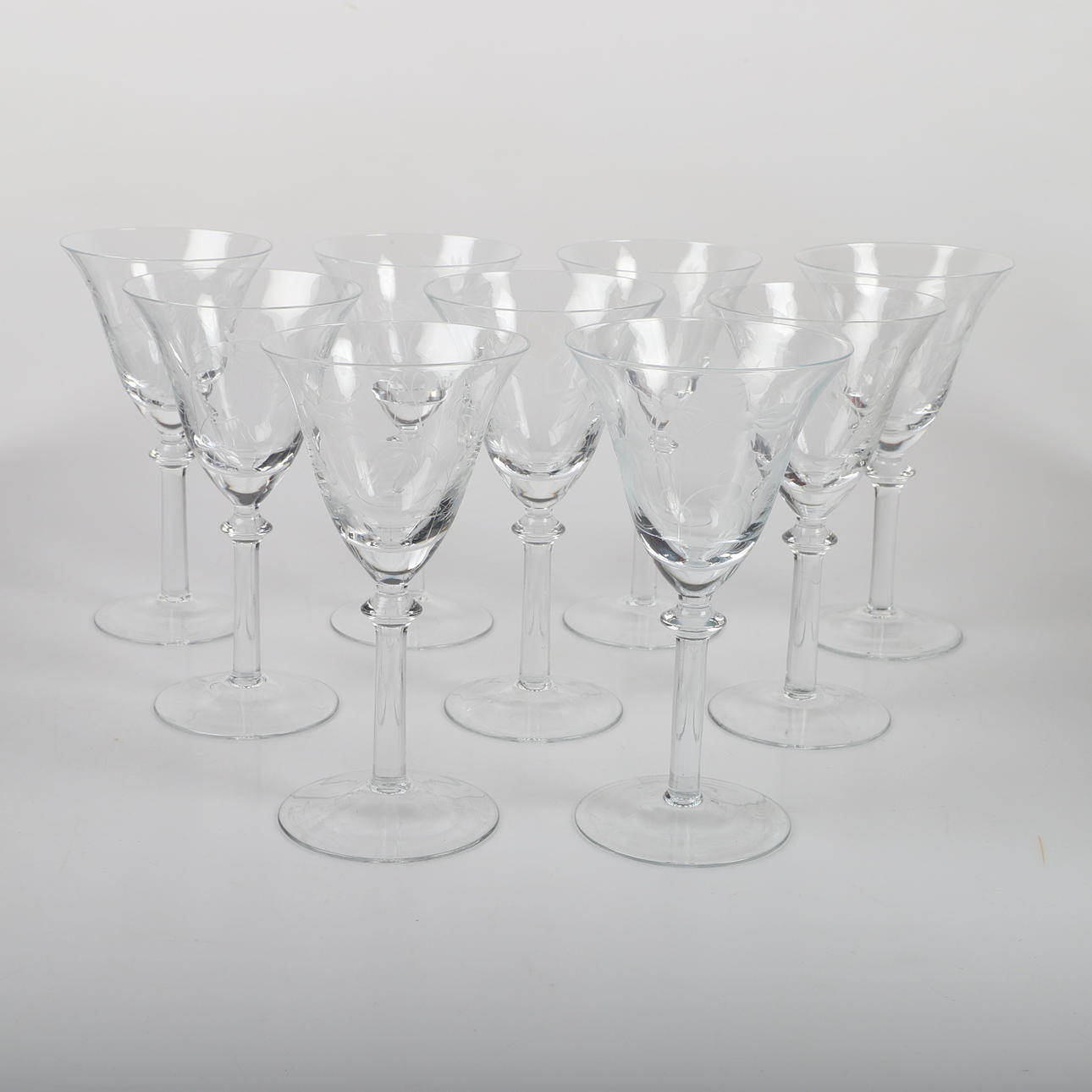 VINGLAS, 9 stycken, "Blåklocka", glas, Duka.