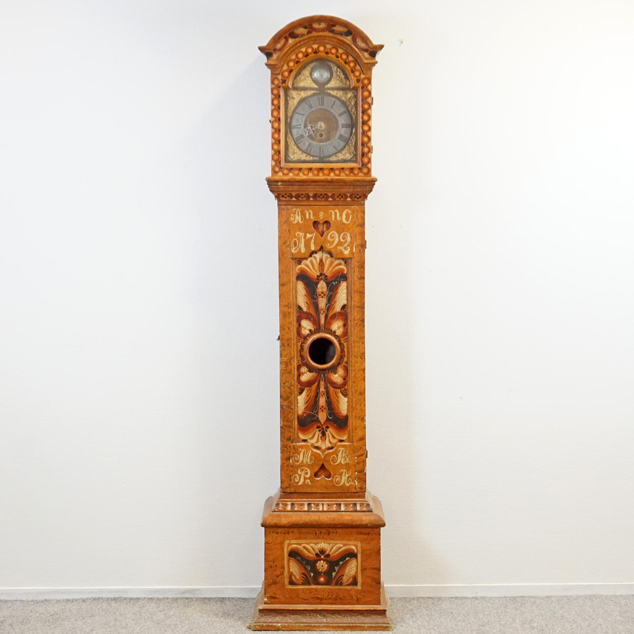 GOLVUR, Kurbitsmålning, daterat 1792.