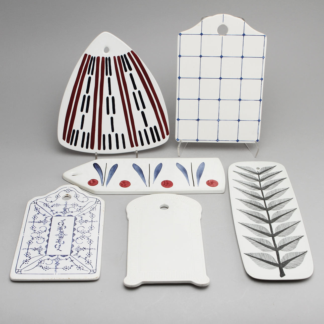 SKÄRBRÄDOR, 7 st, flintgods, bl a Rörstrand och Gustavsberg, 1800-talets slut samt 1900-talets mitt.