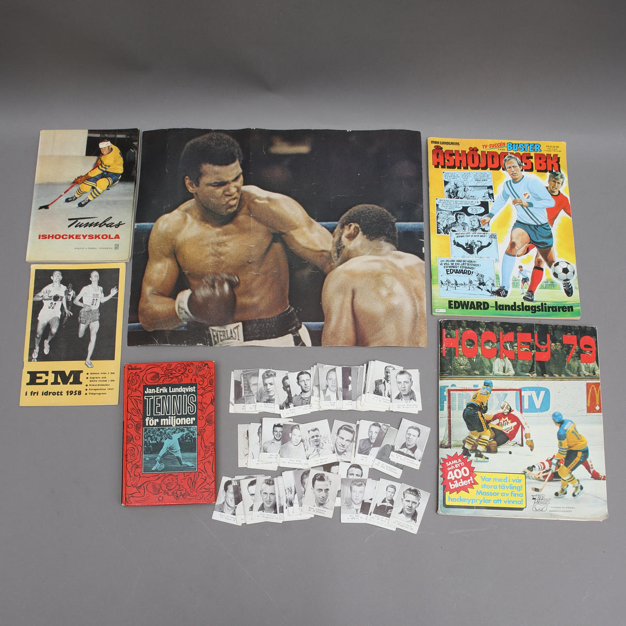 SPORTPARTI, bl.a. böcker & idolkort.