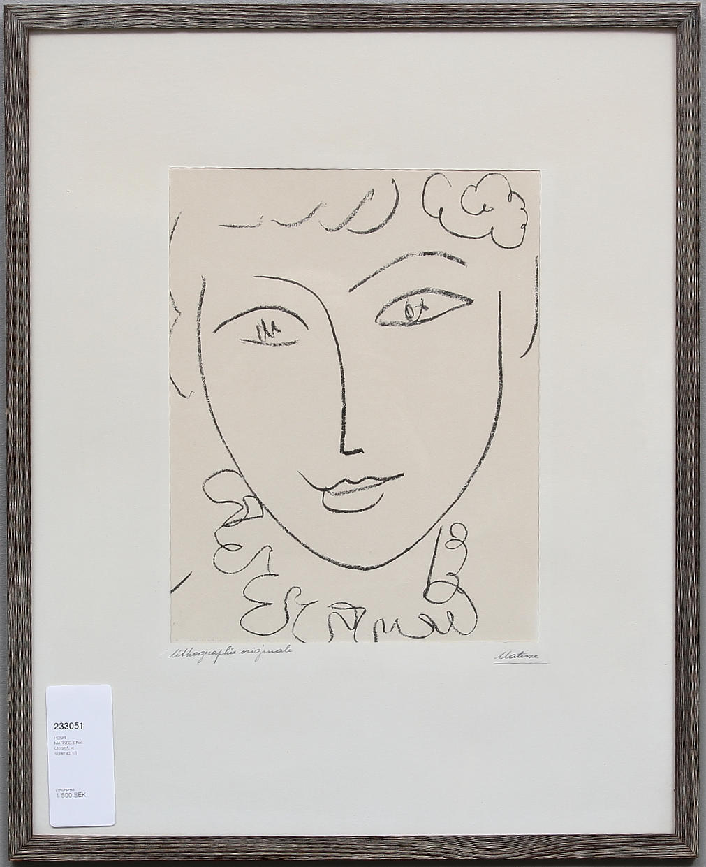 HENRI MATISSE. EFTER. Litografi, ej signerad.