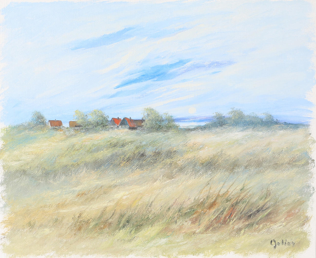 CARL JULIUS. Scanian landscape, oil on canvas, signed C. Julius. Art ...