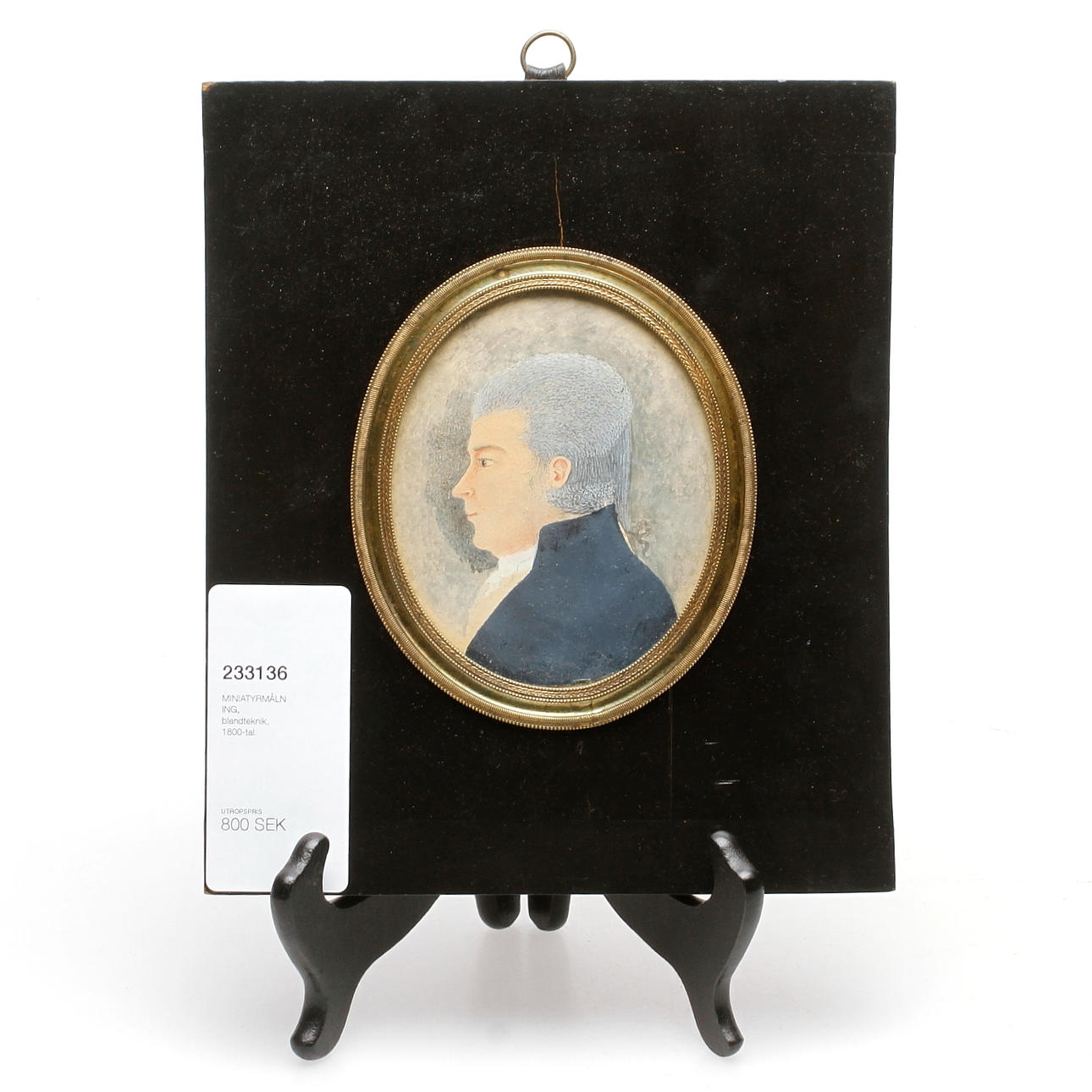 MINIATYRMÅLNING, blandteknik, 1800-tal.