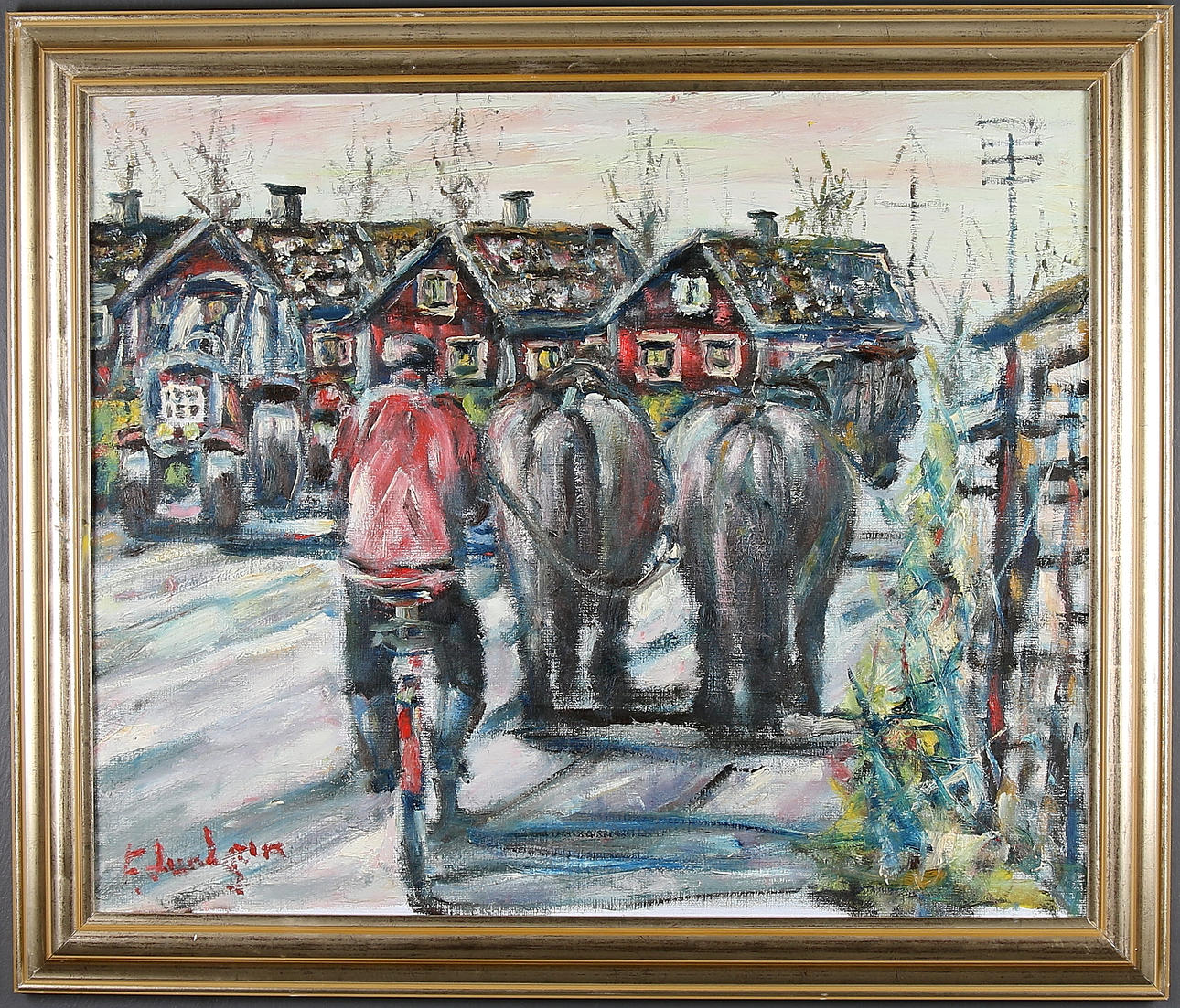 FRED LUNDGREN. Olja på duk, signerad.