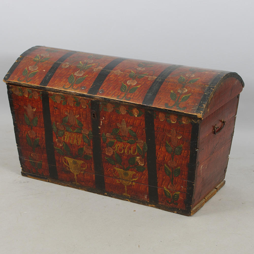 KISTA, allmogemålad, daterad 1860.