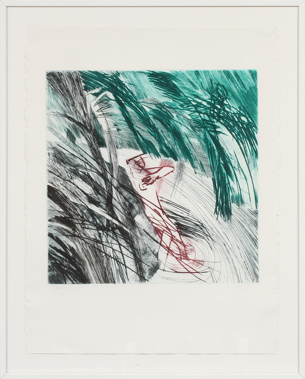 ULF TROTZIG. Komposition, färglitografi, signerad och numrerad 20/60. Bok medföljer.