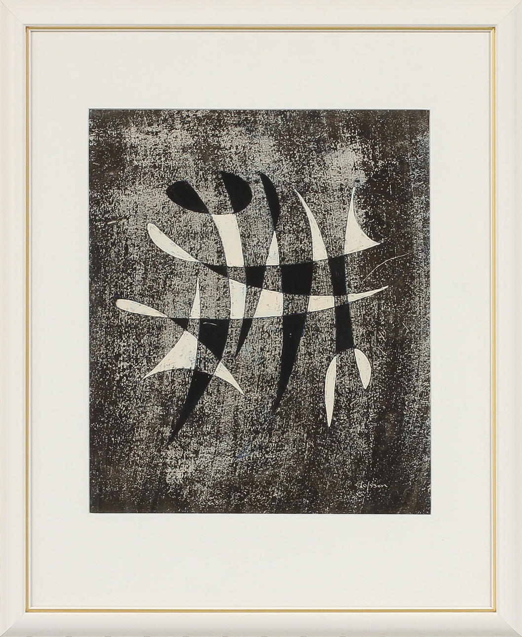 PIERRE OLOFSSON. Komposition, blandteknik, signerad.