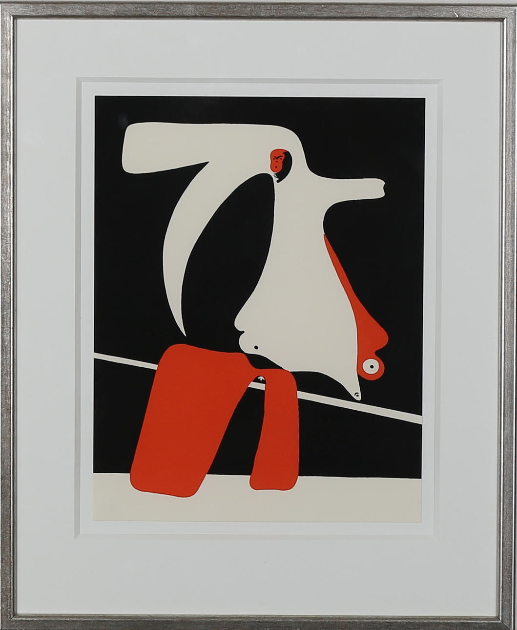 JOAN MIRÓ. Komposition, färglitografiskt tryck, edició facsimil, Joan Miró, 1996, osignerad.