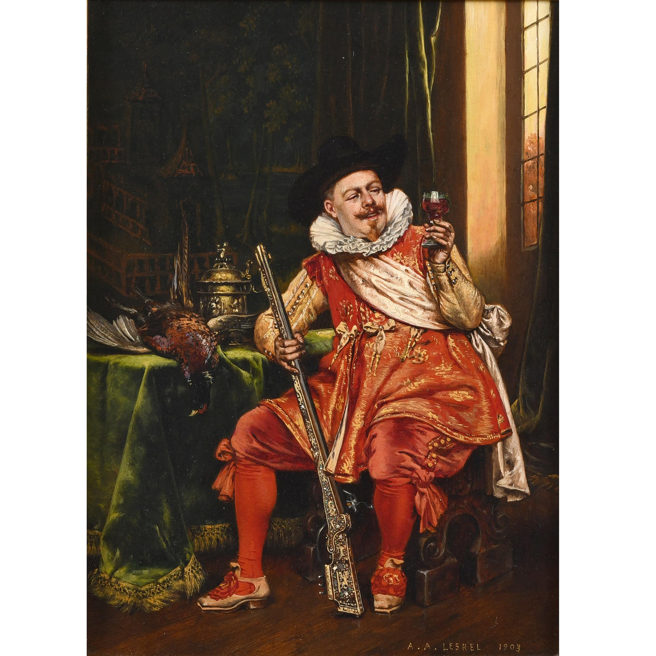 ADOLPHE ALEXANDER LESREL (1839-1929). THE SPORTSMAN.