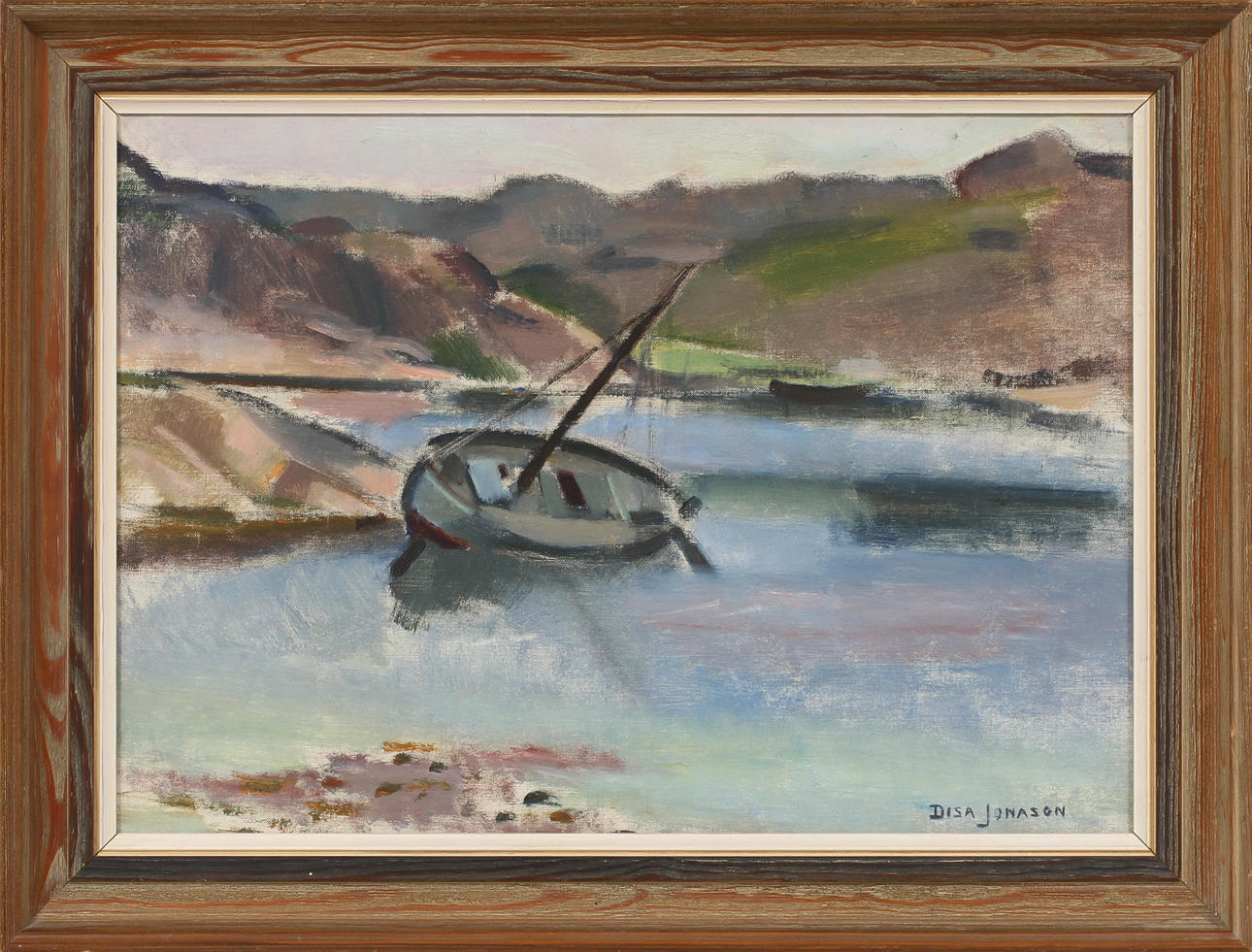 DISA JONASON. Eka, olja på duk, signerad.