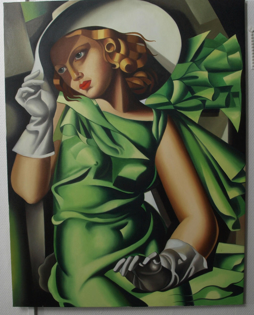 OIDENTIFIERAD KONSTNÄR, Akryl på duk, Efter Tamara de Lempicka, 2000-tal.