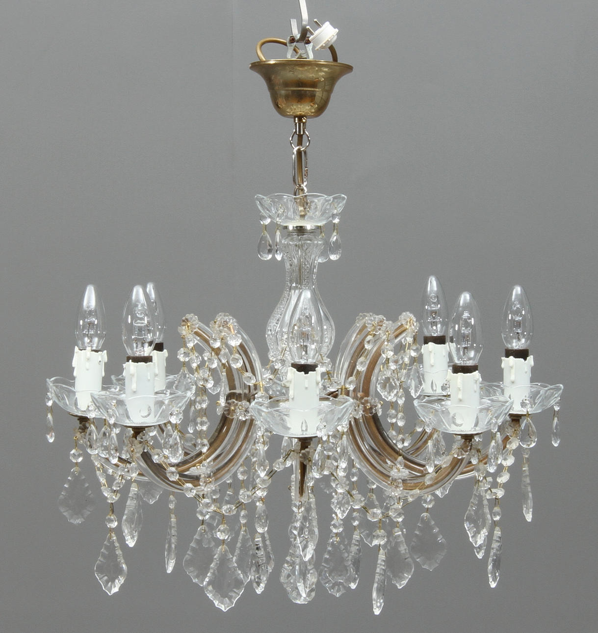 LJUSKRONA, med 8 ljusarmar, 1900-tal.