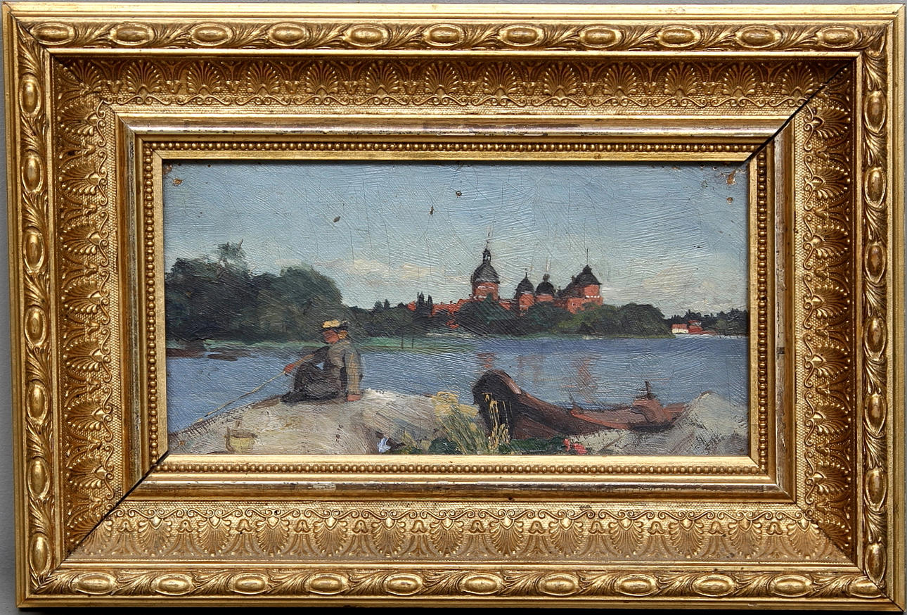 J.A.G. ACKE. TILLSKRIVEN. Olja på pannå, osignerad.