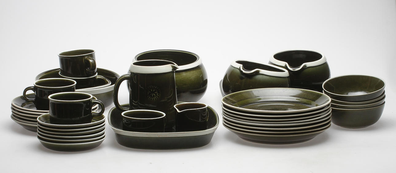 SERVISDELAR, 31 delar, "Vardag", Karin Björquist, Gustavberg.