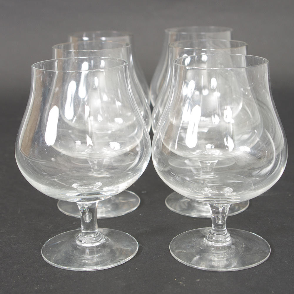 KONJAKSKUPOR, 6 stycken. Orrefors.