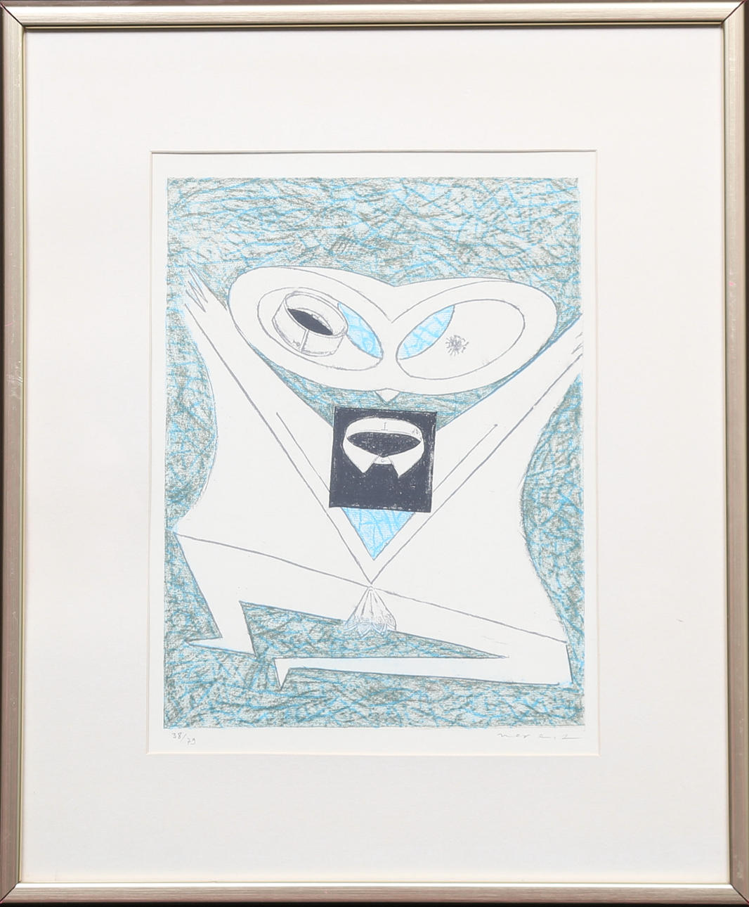 MAX ERNST. Color lithograph, 1974, signed and numbered 38/79.